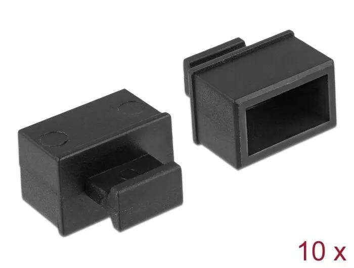 DeLOCK Dust Cover for SFP slot with grip 10 pieces black in de groep COMPUTERS & RANDAPPARATUUR / Netwerk / Media Converters bij TP E-commerce Nordic AB (C70546)