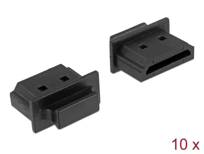 DeLOCK Dust Cover for HDMI-A female with grip 10 pieces black in de groep HOME ELECTRONICS / Kabels & Adapters / HDMI / Adapters bij TP E-commerce Nordic AB (C70549)