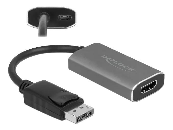 DeLOCK Active DisplayPort 1.4 to HDMI Adapter 8K with HDR function in de groep COMPUTERS & RANDAPPARATUUR / Computerkabels / DisplayPort / Adapters bij TP E-commerce Nordic AB (C70608)