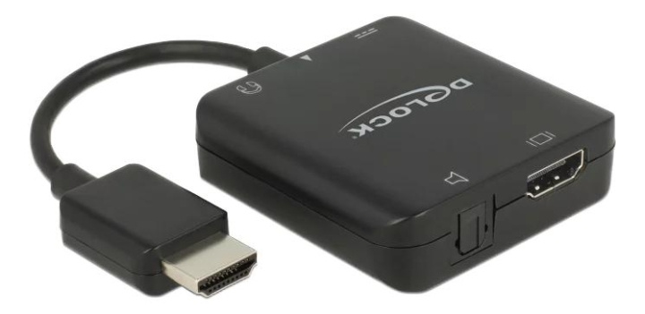 DeLOCK HDMI Audio Extractor 4K 60 Hz compact, black in de groep HOME ELECTRONICS / Kabels & Adapters / HDMI / Adapters bij TP E-commerce Nordic AB (C70611)