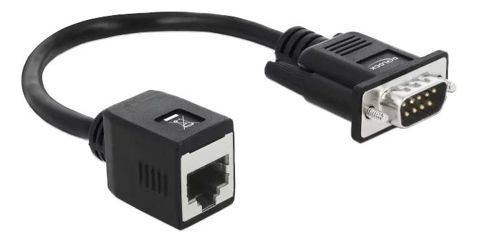 DeLOCK Serial RS-232/422/485 Adapter DB9 male to RJ45 jack in de groep COMPUTERS & RANDAPPARATUUR / Computerkabels / Overige computerkabels bij TP E-commerce Nordic AB (C70615)