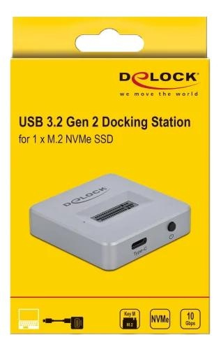 DeLOCK M.2 Docking Station M.2 NVMe PCIe SSD w/ USB TypeC™ female in de groep COMPUTERS & RANDAPPARATUUR / Laptops & accessoires / Docking station bij TP E-commerce Nordic AB (C70616)