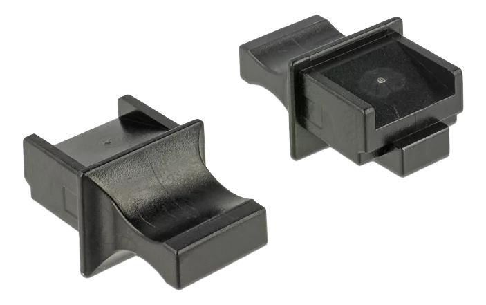 DeLOCK Dust Cover for RJ45 jack with grip 10 pieces black in de groep COMPUTERS & RANDAPPARATUUR / Computerkabels / Netwerkkabels / Adapters & Geleiderverbindingen bij TP E-commerce Nordic AB (C70617)