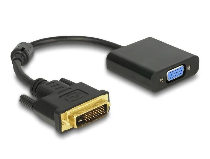 DeLOCK Adapter DVI-D 24+1 male > VGA female black in de groep COMPUTERS & RANDAPPARATUUR / Computerkabels / DVI / Adapters bij TP E-commerce Nordic AB (C70633)