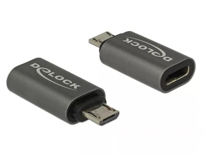 DeLOCK Adapter USB 2.0 Micro-B male to USB Type-C™ 2.0 female in de groep COMPUTERS & RANDAPPARATUUR / Computerkabels / USB / USB-C bij TP E-commerce Nordic AB (C70639)