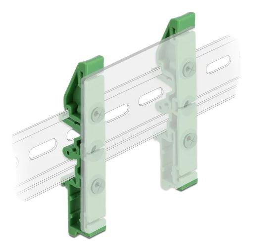 DeLOCK DIN rail clip for PCB 85 mm 4 pieces in de groep COMPUTERS & RANDAPPARATUUR / Computeraccessoires / Overige bij TP E-commerce Nordic AB (C70646)