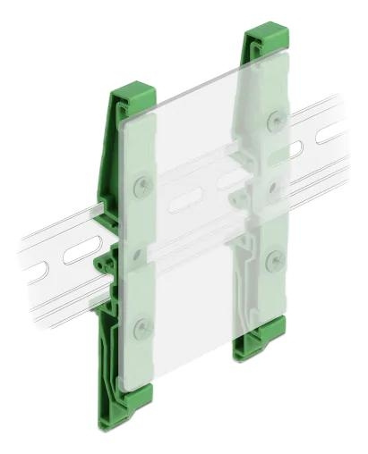 DeLOCK DIN rail clip for PCB 115 mm 4 pieces in de groep COMPUTERS & RANDAPPARATUUR / Computeraccessoires / Overige bij TP E-commerce Nordic AB (C70647)