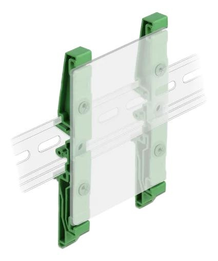 DeLOCK DIN rail clip for PCB 122 mm 4 pieces in de groep COMPUTERS & RANDAPPARATUUR / Computeraccessoires / Overige bij TP E-commerce Nordic AB (C70648)