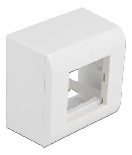 DeLOCK Surfacemounted Housing Easy 45 Modules 82 x 82 mm white in de groep HOME ELECTRONICS / Kabels & Adapters bij TP E-commerce Nordic AB (C70660)