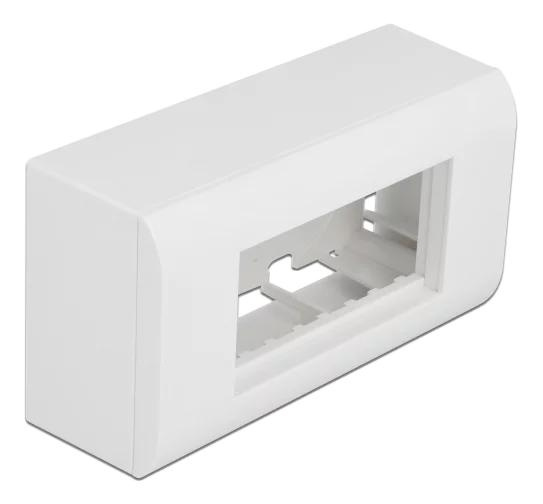 DeLOCK Surfacemounted Housing Easy 45 Modules 152 x 82 mm white in de groep HOME ELECTRONICS / Kabels & Adapters bij TP E-commerce Nordic AB (C70661)