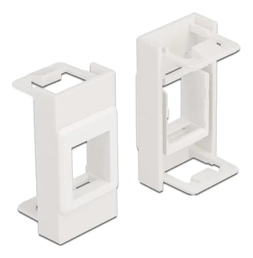 DeLOCK Easy 45 Module Keystone Holder 22.5 x 45 mm, white in de groep COMPUTERS & RANDAPPARATUUR / Computerkabels / Netwerkkabels / Adapters & Geleiderverbindingen bij TP E-commerce Nordic AB (C70662)