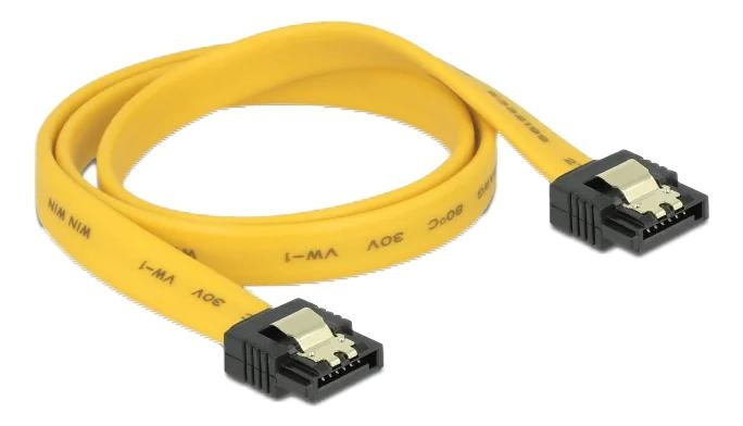 DeLOCK SATA 6 Gb/s Cable 50 cm yellow in de groep COMPUTERS & RANDAPPARATUUR / Computerkabels / Interne / SATA bij TP E-commerce Nordic AB (C70672)