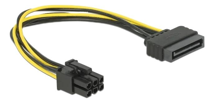 DeLOCK Cable Power SATA 15 pin > 6 pin PCI Express in de groep COMPUTERS & RANDAPPARATUUR / Computerkabels / Interne / SATA bij TP E-commerce Nordic AB (C70673)