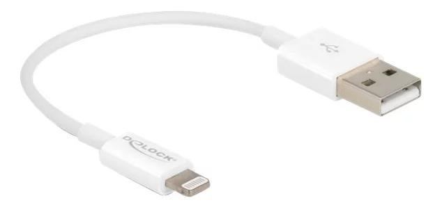 DeLOCK USB - Lightning cable for iPhone™, iPad™, iPod™ white 15 cm in de groep SMARTPHONE & TABLETS / Opladers & Kabels / Kabels / Kabels Lightning bij TP E-commerce Nordic AB (C70675)