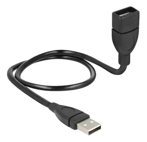 DeLOCK Cable USB 2.0 Type-A ma>USB 2.0 Type-A fe ShapeCable 0.5m in de groep COMPUTERS & RANDAPPARATUUR / Computerkabels / USB / USB-A / Kabels bij TP E-commerce Nordic AB (C70678)