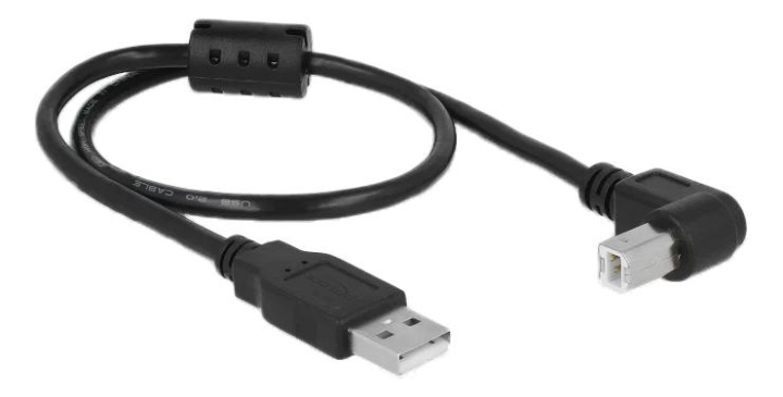 DeLOCK Cable USB 2.0 Type-A male > USB 2.0 Type-B male angled 0.5 m in de groep COMPUTERS & RANDAPPARATUUR / Computerkabels / USB / USB-A / Kabels bij TP E-commerce Nordic AB (C70693)