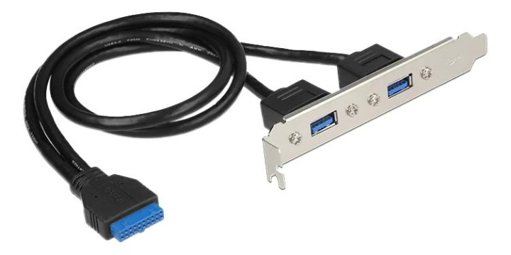 DeLOCK Slot bracket 1x19pin USB 3.0 pin header fe internal>2 in de groep COMPUTERS & RANDAPPARATUUR / Computeronderdelen bij TP E-commerce Nordic AB (C70695)