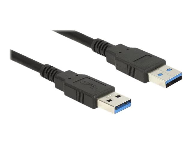 DeLOCK Cable USB 3.0 Type-A male > USB 3.0 Type-A male 0.5 m black in de groep COMPUTERS & RANDAPPARATUUR / Computerkabels / USB / USB-A / Kabels bij TP E-commerce Nordic AB (C70697)