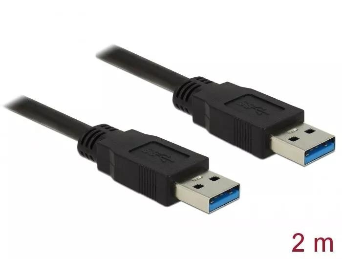 DeLOCK Cable USB 3.0 Type-A male > USB 3.0 Type-A male 2.0 m black in de groep COMPUTERS & RANDAPPARATUUR / Computerkabels / USB / USB-A / Kabels bij TP E-commerce Nordic AB (C70698)