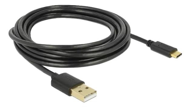 DeLOCK USB 2.0 cable Type-A to Type-C 3 m in de groep COMPUTERS & RANDAPPARATUUR / Computerkabels / USB / USB-C bij TP E-commerce Nordic AB (C70700)