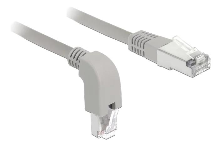 DeLOCK Network cable RJ45 Cat.5e SF UTP downward angled straight 1m in de groep COMPUTERS & RANDAPPARATUUR / Computerkabels / Netwerkkabels / Cat5e bij TP E-commerce Nordic AB (C70715)