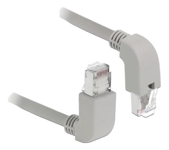 DeLOCK Network cable RJ45 Cat.6A S/FTP angled 0.5m in de groep COMPUTERS & RANDAPPARATUUR / Computerkabels / Netwerkkabels / Cat6 bij TP E-commerce Nordic AB (C70723)