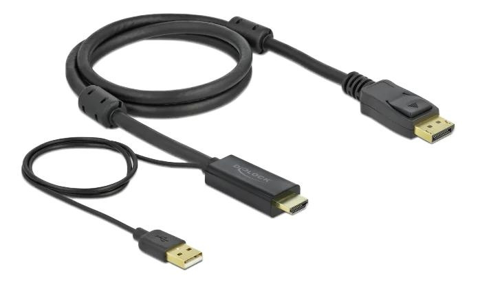 DeLOCK HDMI to DisplayPort cable 4K 30 Hz 1 m in de groep HOME ELECTRONICS / Kabels & Adapters / HDMI / Kabels bij TP E-commerce Nordic AB (C70730)