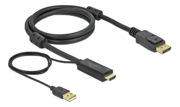 DeLOCK HDMI to DisplayPort cable 4K 30 Hz 2 m in de groep HOME ELECTRONICS / Kabels & Adapters / HDMI / Kabels bij TP E-commerce Nordic AB (C70731)