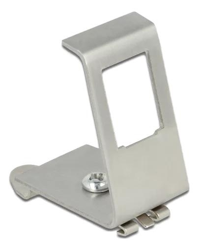 DeLOCK Keystone Metal Mounting 1 Port for DIN rail in de groep COMPUTERS & RANDAPPARATUUR / Computerkabels / Netwerkkabels / Adapters & Geleiderverbindingen bij TP E-commerce Nordic AB (C70740)