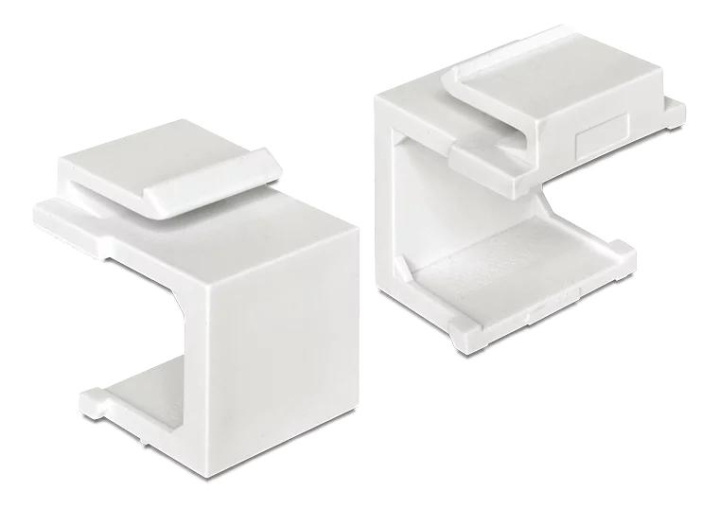 DeLOCK Keystone cover white 4 pieces in de groep COMPUTERS & RANDAPPARATUUR / Computerkabels / Netwerkkabels / Adapters & Geleiderverbindingen bij TP E-commerce Nordic AB (C70745)