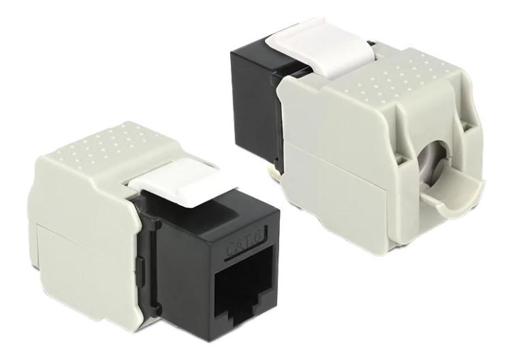 DeLOCK Keystone Module RJ45 jack > LSA Cat.6 UTP black in de groep COMPUTERS & RANDAPPARATUUR / Computerkabels / Netwerkkabels / Adapters & Geleiderverbindingen bij TP E-commerce Nordic AB (C70747)