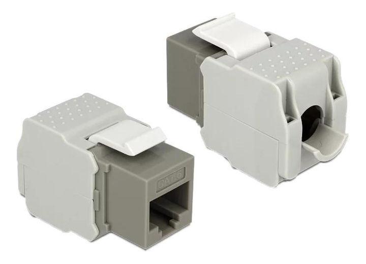 DeLOCK Keystone Module RJ45 jack > LSA Cat.6 UTP grey in de groep COMPUTERS & RANDAPPARATUUR / Computerkabels / Netwerkkabels / Adapters & Geleiderverbindingen bij TP E-commerce Nordic AB (C70749)