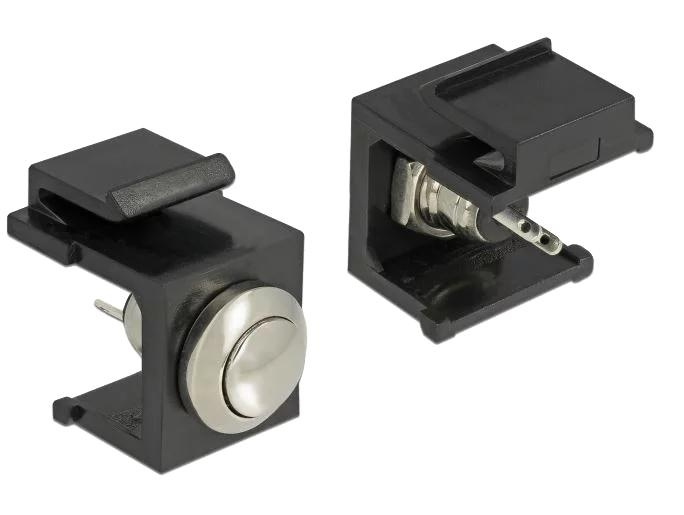 DeLOCK Keystone Push-button black in de groep COMPUTERS & RANDAPPARATUUR / Computerkabels / Netwerkkabels / Adapters & Geleiderverbindingen bij TP E-commerce Nordic AB (C70757)