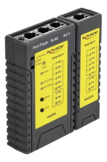 DeLOCK Cable Tester RJ45 / RJ12 + Portfinder in de groep COMPUTERS & RANDAPPARATUUR / Computeronderdelen / Gereedschap & montage bij TP E-commerce Nordic AB (C70758)