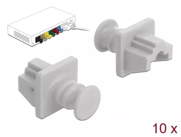 DeLOCK Dust Cover for RJ45 jack 10 pieces white in de groep COMPUTERS & RANDAPPARATUUR / Computerkabels / Netwerkkabels / Adapters & Geleiderverbindingen bij TP E-commerce Nordic AB (C70763)