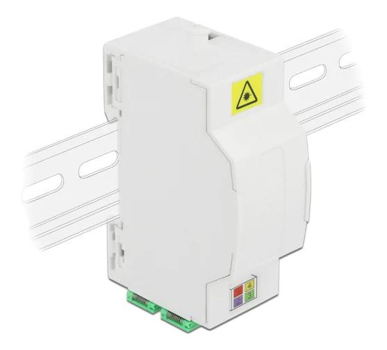 DeLOCK Optical Fiber Connection Box DIN Rail 4xSC Simplex LC Duplex in de groep COMPUTERS & RANDAPPARATUUR / Computerkabels / Netwerkkabels / Adapters & Geleiderverbindingen bij TP E-commerce Nordic AB (C70766)