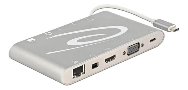 DeLOCK 87298 USB Type-C 3.1 Docking Station 4K, silver-grey in de groep COMPUTERS & RANDAPPARATUUR / Laptops & accessoires / Docking station bij TP E-commerce Nordic AB (C70777)