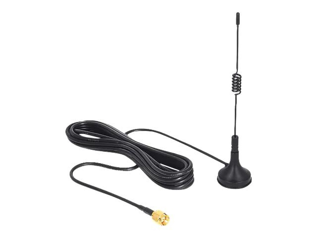 DeLOCK ISM 433 MHz Antenna SMA 3 dBi omnidirectional fixed magn in de groep COMPUTERS & RANDAPPARATUUR / Netwerk / Netwerkkaarten / USB bij TP E-commerce Nordic AB (C70785)