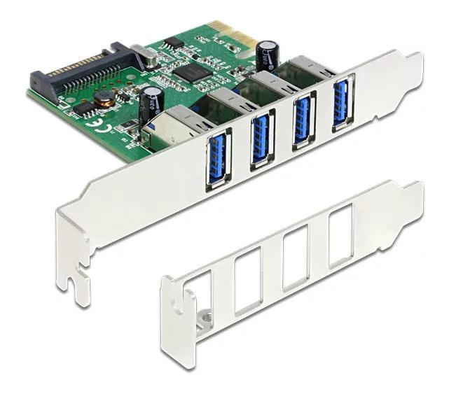 DeLOCK PCI Express Card > 4 x USB 3.0, USB adapter, PCIe 2.0 in de groep COMPUTERS & RANDAPPARATUUR / Netwerk / Netwerkkaarten / PCI Express bij TP E-commerce Nordic AB (C70788)