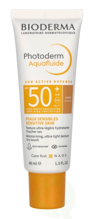 Bioderma Photoderm Aquafluid SPF50+ 40 ml Golden in de groep BEAUTY & HEALTH / Huidsverzorging / Zonnebank / Zonnebescherming bij TP E-commerce Nordic AB (C70876)