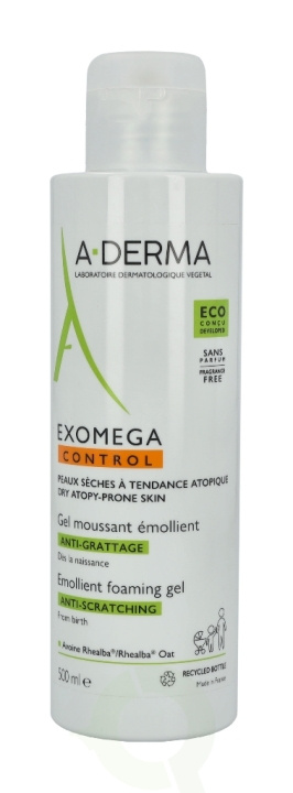 A-Derma Exomega Control Emollient Foaming Gel 500 ml in de groep BEAUTY & HEALTH / Huidsverzorging / Lichaamsverzorging / Bad- en douchegels bij TP E-commerce Nordic AB (C70965)