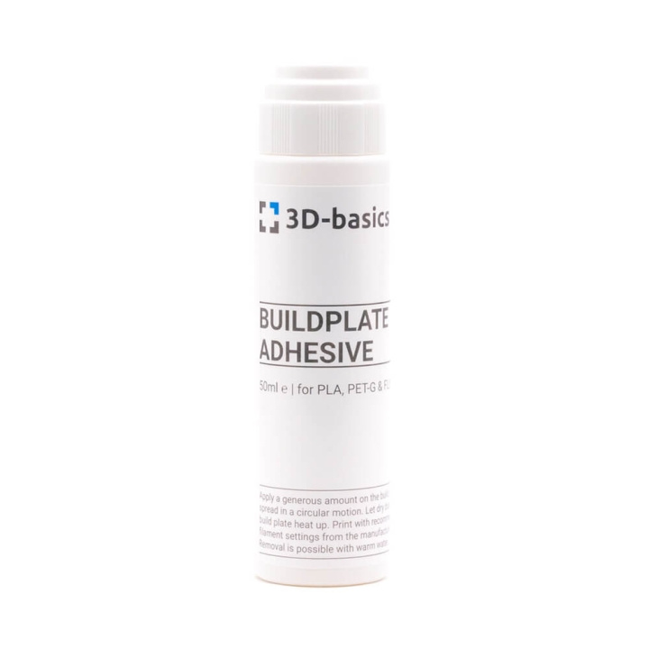 3D-basics Adhesive Anti-Warping Solution för Byggplatta 50ml in de groep COMPUTERS & RANDAPPARATUUR / Printers & Accessoires / Printers / 3D-printer en Accessoires / Tillbehör bij TP E-commerce Nordic AB (C71146)