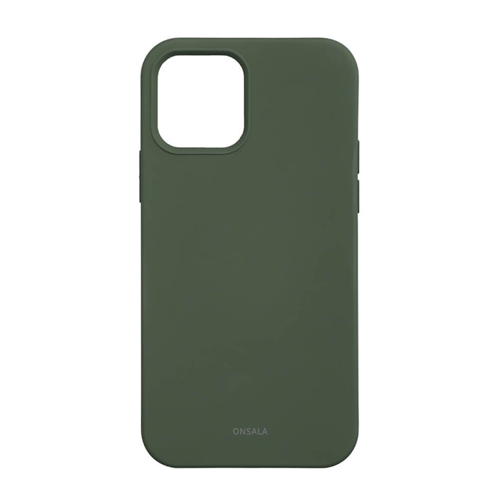 Onsala Mobilskal med Silikonkänsla Olive Green - iPhone 12/12 Pro in de groep SMARTPHONE & TABLETS / Mobielbescherming / Apple / Hobbykleuren / Tanden bleken thuis bij TP E-commerce Nordic AB (C71192)