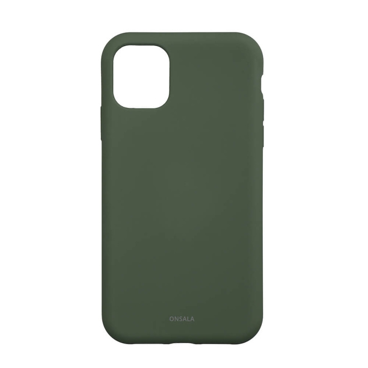 Onsala Mobilskal med Silikonkänsla Olive Green - iPhone 11/XR in de groep SMARTPHONE & TABLETS / Mobielbescherming / Apple / Lippenstift / Lipgloss bij TP E-commerce Nordic AB (C71193)