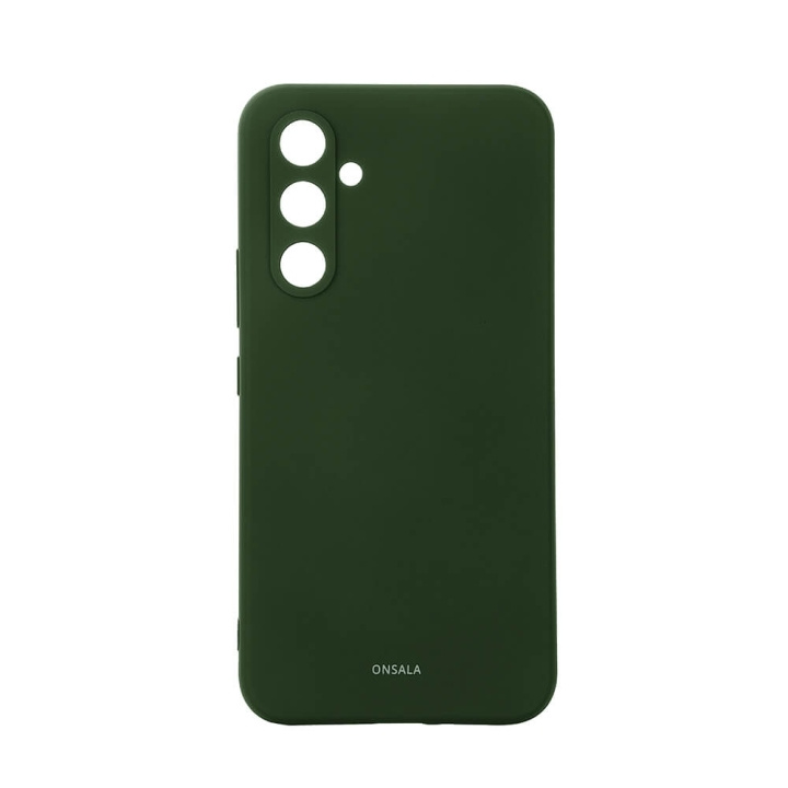 Onsala Mobilskal med Silikonkänsla Olive Green - Samsung A55 5G in de groep SMARTPHONE & TABLETS / Mobielbescherming / Samsung bij TP E-commerce Nordic AB (C71199)