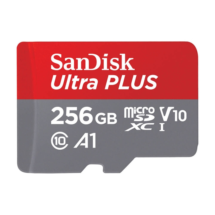 SanDisk MicroSDXC Ultra Plus 256GB 160MB/s A1 C10 UHS-1 in de groep HOME ELECTRONICS / Opslagmedia / Geheugenkaarten / MicroSD/HC/XC bij TP E-commerce Nordic AB (C71481)