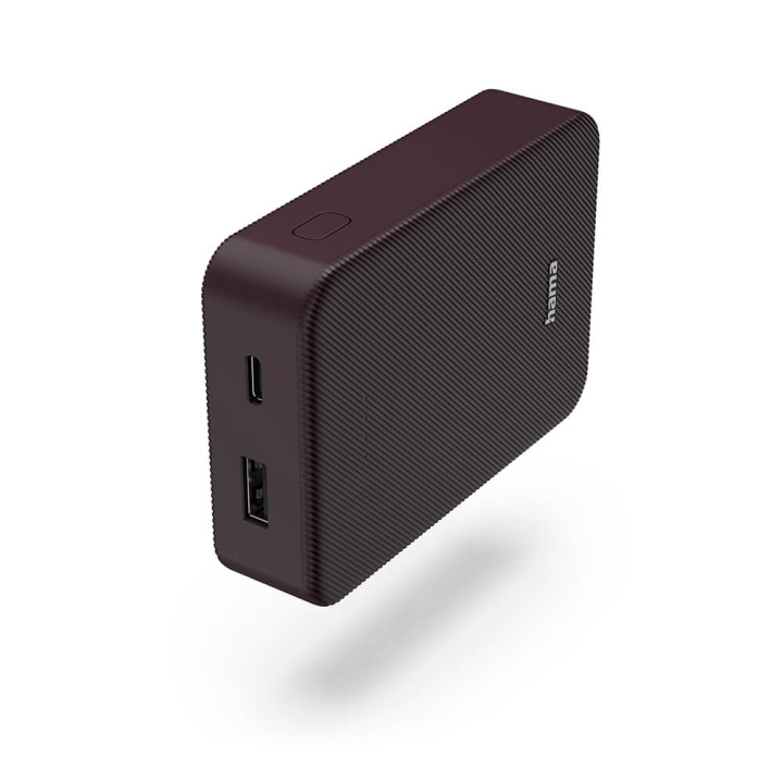 Hama Powerbank Colour 10 10000mAh USB-C+USB-A Plommon in de groep SMARTPHONE & TABLETS / Opladers & Kabels / Powerbanks bij TP E-commerce Nordic AB (C71531)