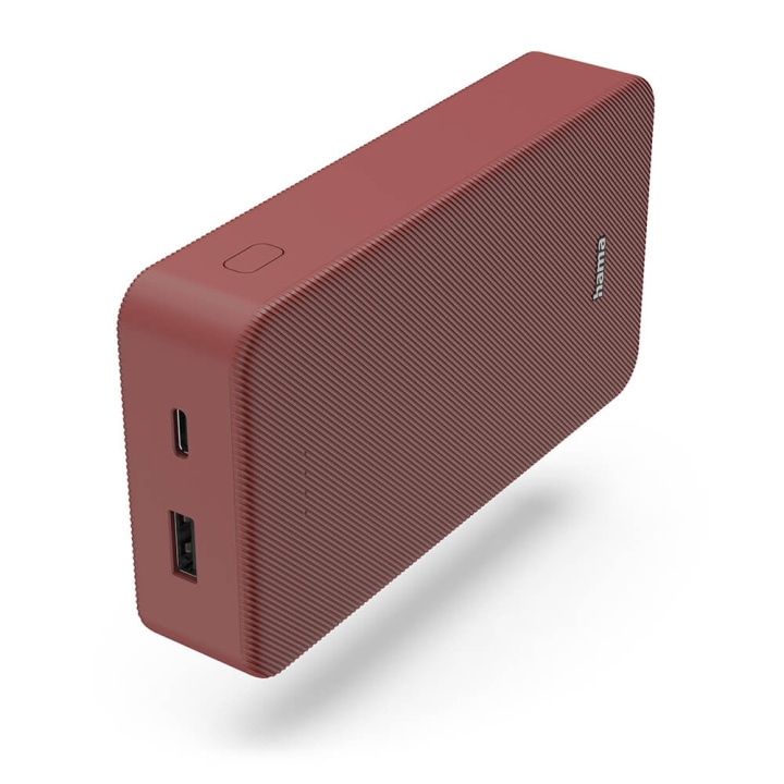 Hama Powerbank Colour 20 20000mAh USB-C+USB-A Röd in de groep SMARTPHONE & TABLETS / Opladers & Kabels / Powerbanks bij TP E-commerce Nordic AB (C71536)