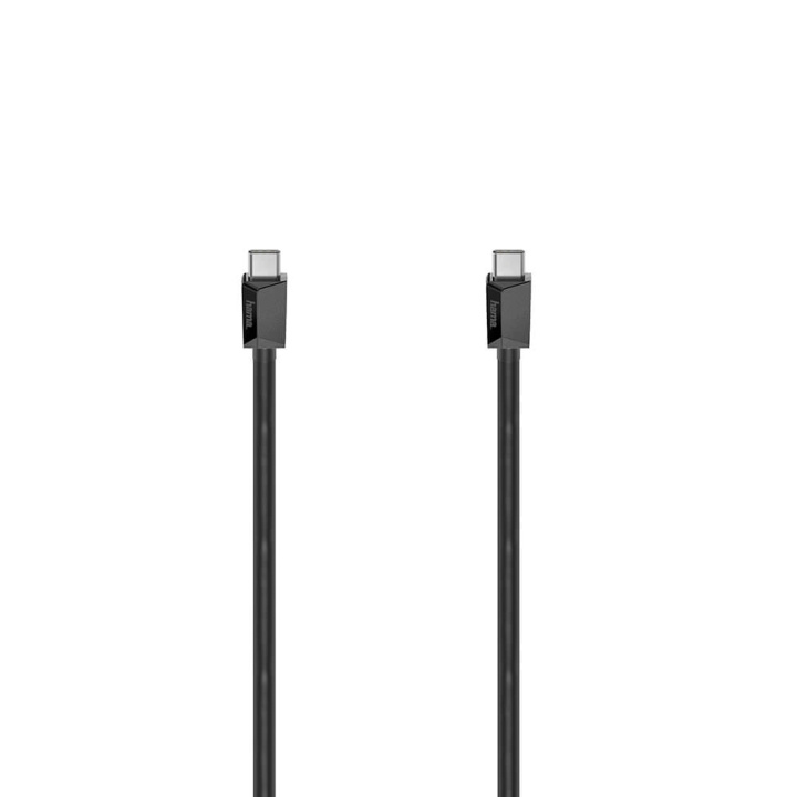 Hama Kabel USB-C USB 3.2 Gen2 10 Gbit/s 100W 2.0m Svart in de groep COMPUTERS & RANDAPPARATUUR / Computerkabels / USB / USB-C bij TP E-commerce Nordic AB (C71590)