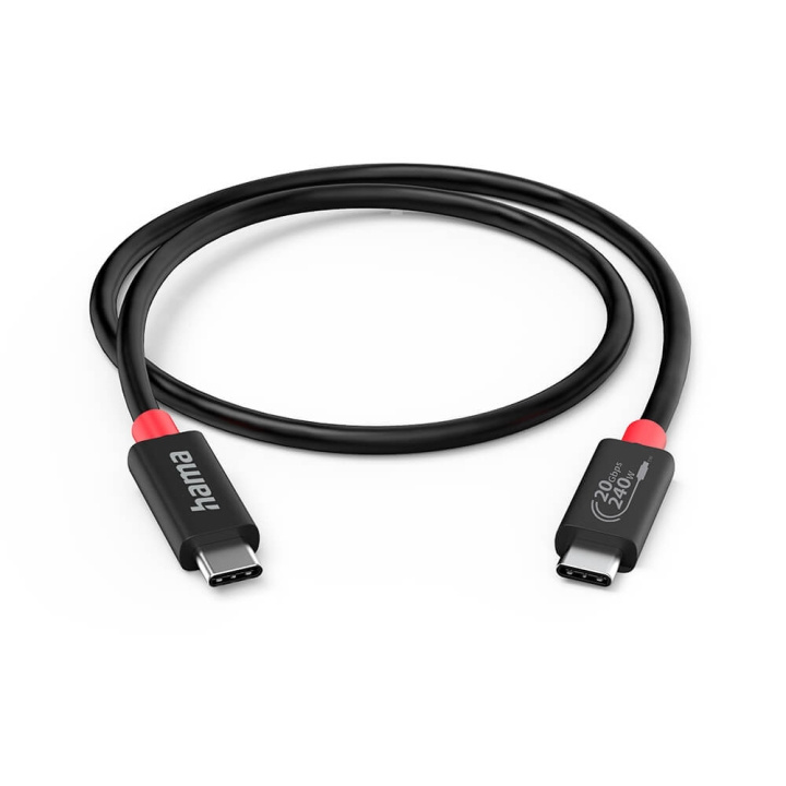 Hama Kabel USB-C USB 4.0 Gen2 20 Gbit/s 240W 2.0m Svart in de groep COMPUTERS & RANDAPPARATUUR / Computerkabels / USB / USB-C bij TP E-commerce Nordic AB (C71591)